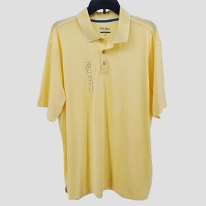 Walter Hagen Athletic Performance 11 Final Round Polo Golf Shirt Yellow Mens XL